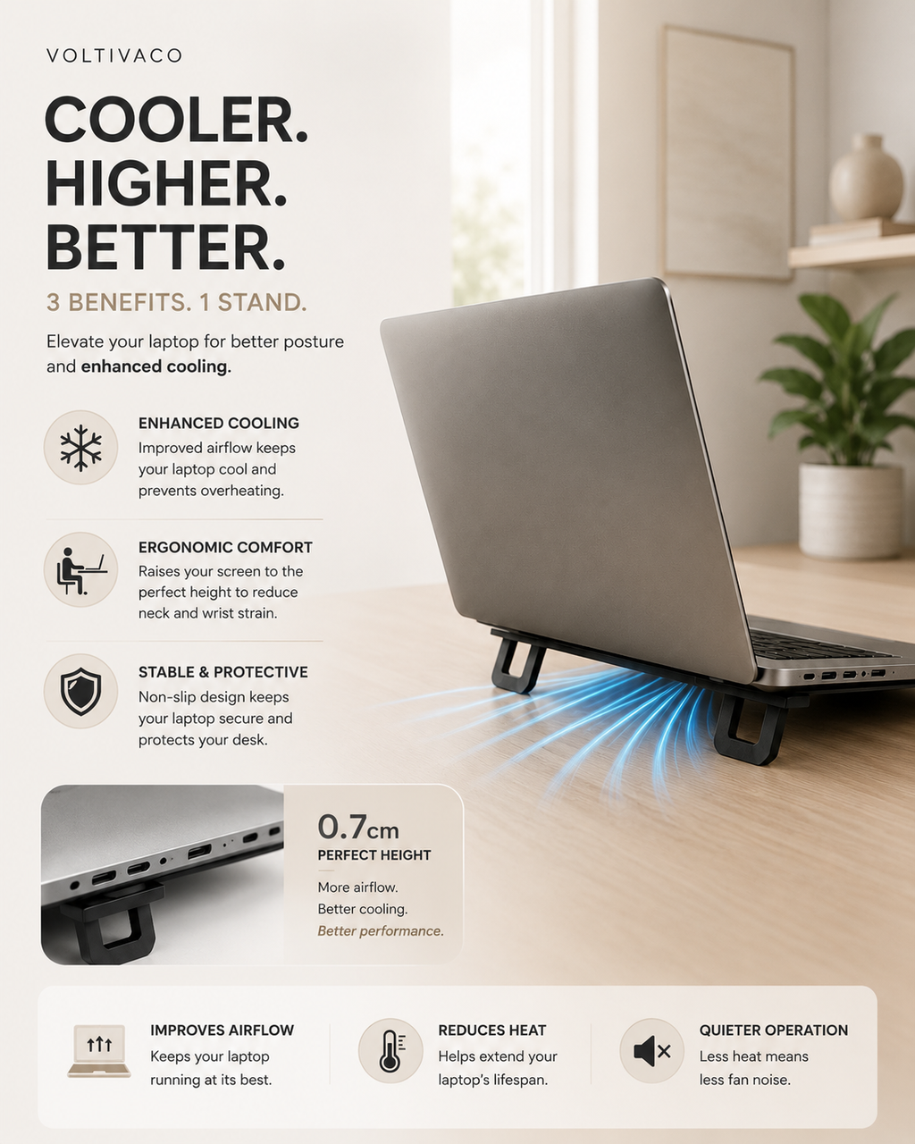 Laptop cooling stand